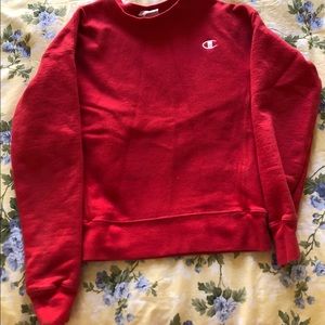 red champion long sleeve sweatshirt xs